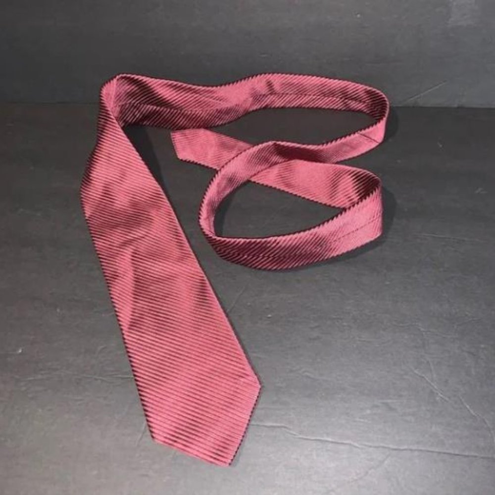 silk tie maroon - Picture 2 of 3